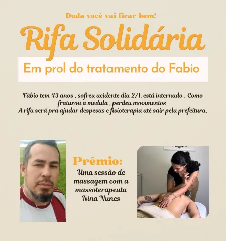 Imagem da campanha Rifa em prol do Fabio (Duda)
