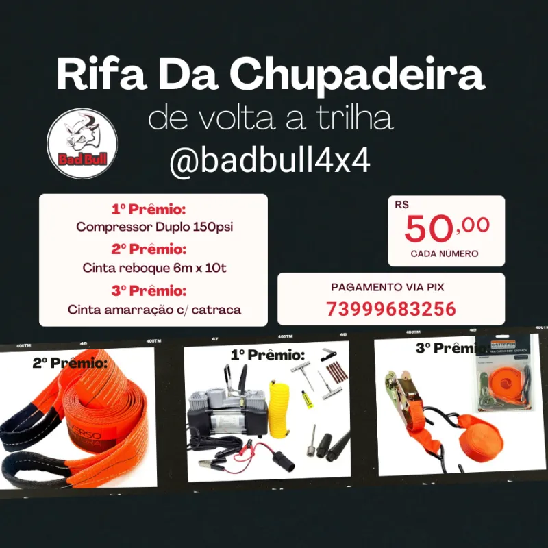 Imagem da campanha Badbull4x4 / Chupadeira de volta a vida