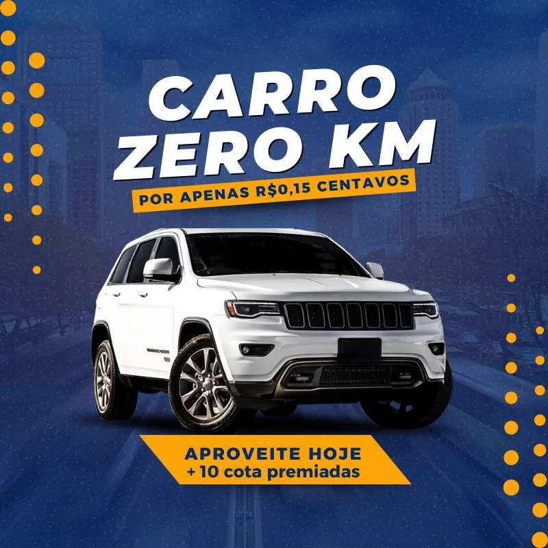 Imagem da campanha Carro Zero KM ou 60k na conta