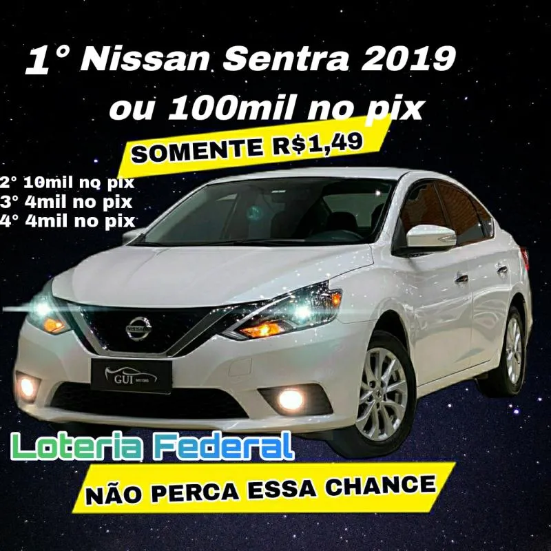 Imagem da campanha Nissan Sentra 2019 ou 100mil no pix