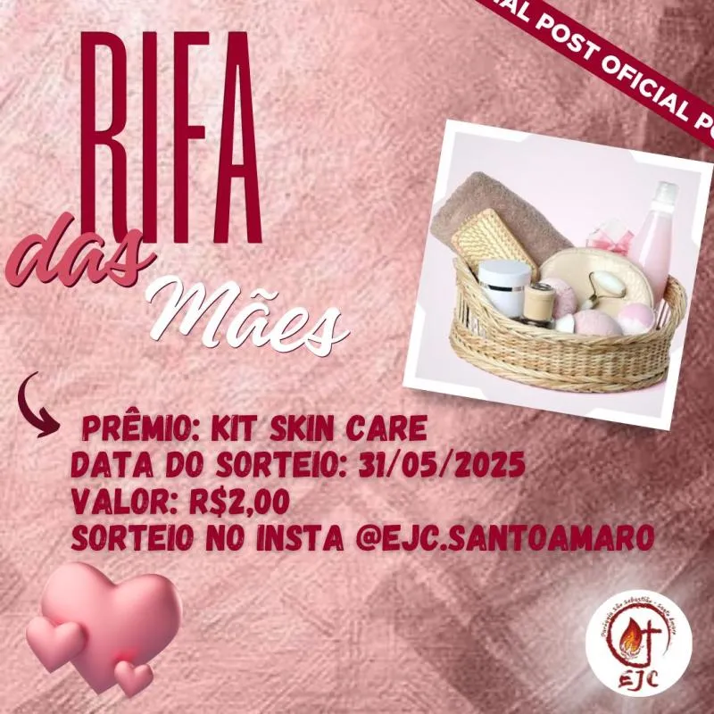 Rifa das Mães em prol ao III EJC Santo Amaro
