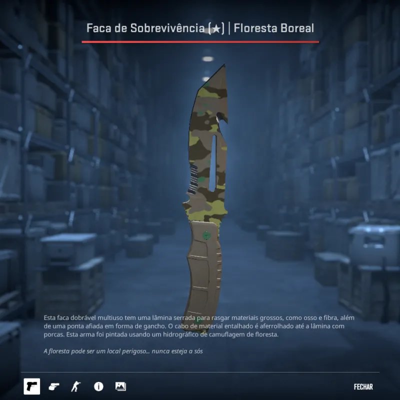 Imagem da campanha Faca de Sobrevivência - Floresta Boreal (FT)