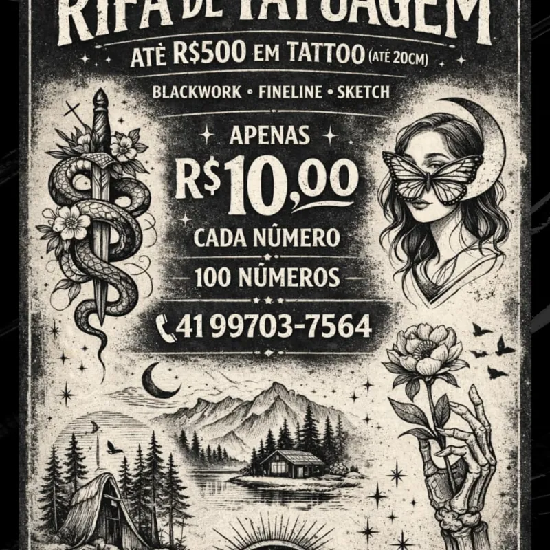 Imagem da campanha RIFA DE TATUAGEM