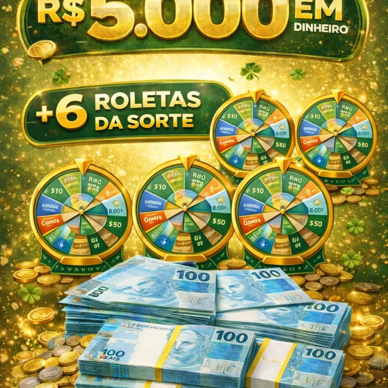 Imagem da campanha 1° EDIÇÃO - 5.000 no PIX + 6 ROLETAS DA SORTE
